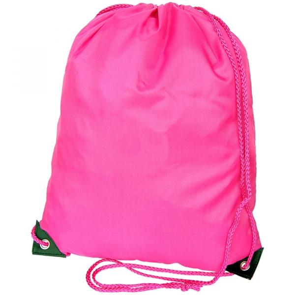 Nylon Drawstring Bag Pink