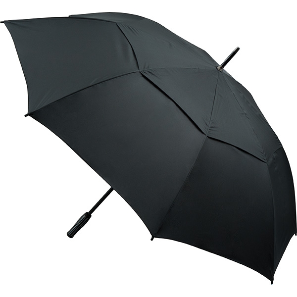 Automatic Opening Vented Golf Umbrella  All Black 