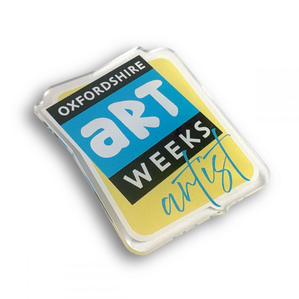 Recycled Acrylic Pin Badge  UK Made  Bespoke 50mm 