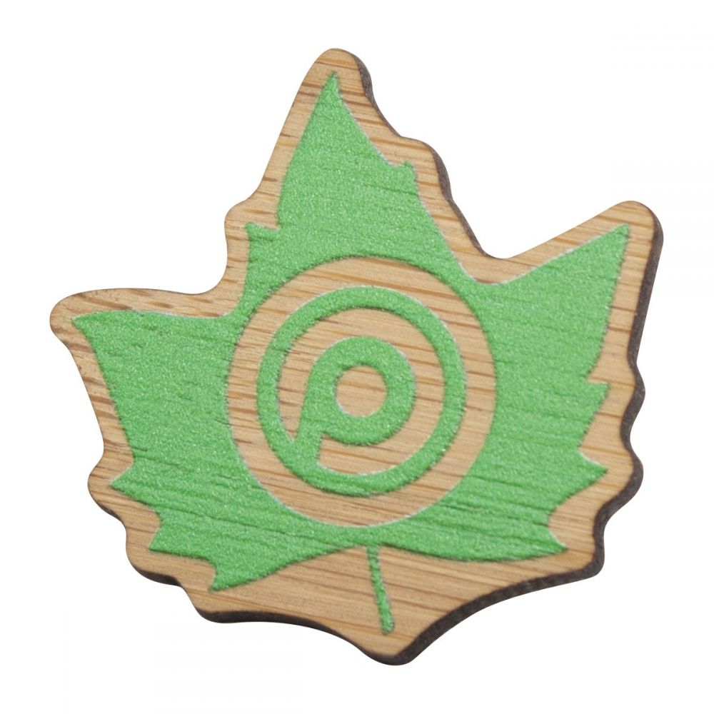 Bamboo Badge  UK Made  Bespoke 35mm 
