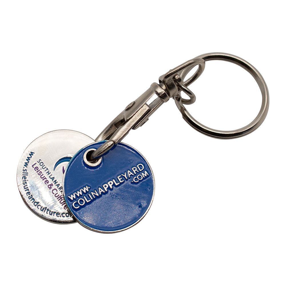 Double Trolley Coin Keyring  Printed 