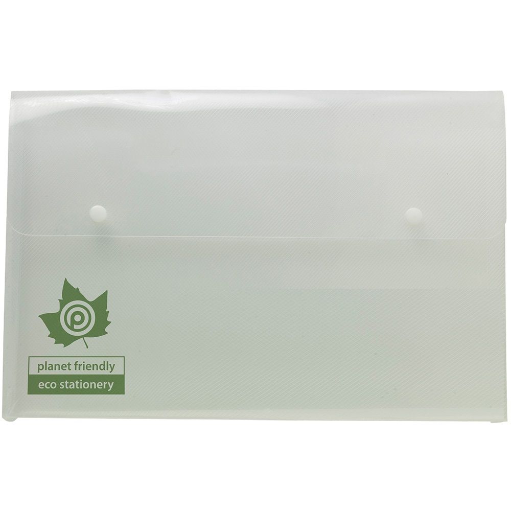 Eco-Eco A4  95  Recycled Clear Expanding 2 Stud Wallet  UK Stock 