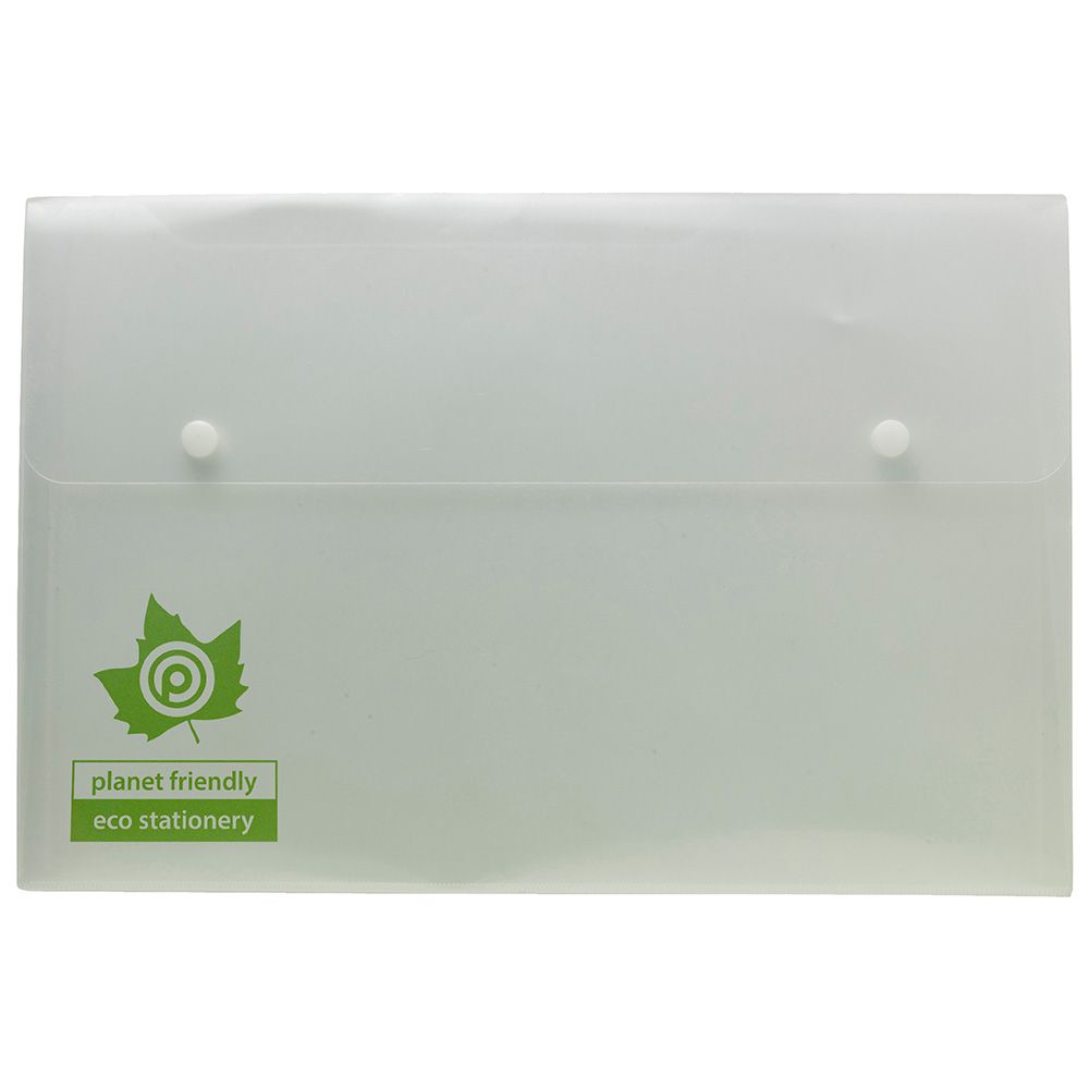 Eco-Eco A4  95  Recycled Clear Triple Storage Stud Wallet  UK Stock 