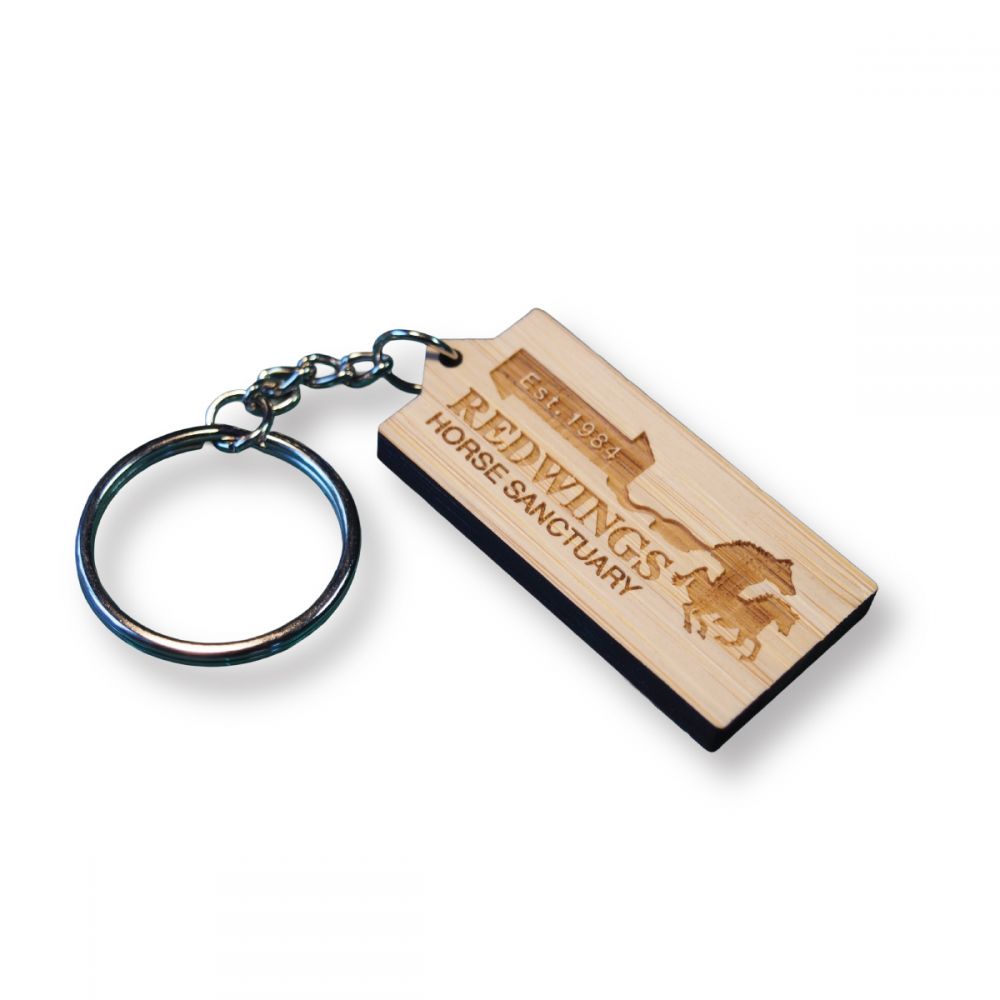 Bamboo Keyring  40mm 