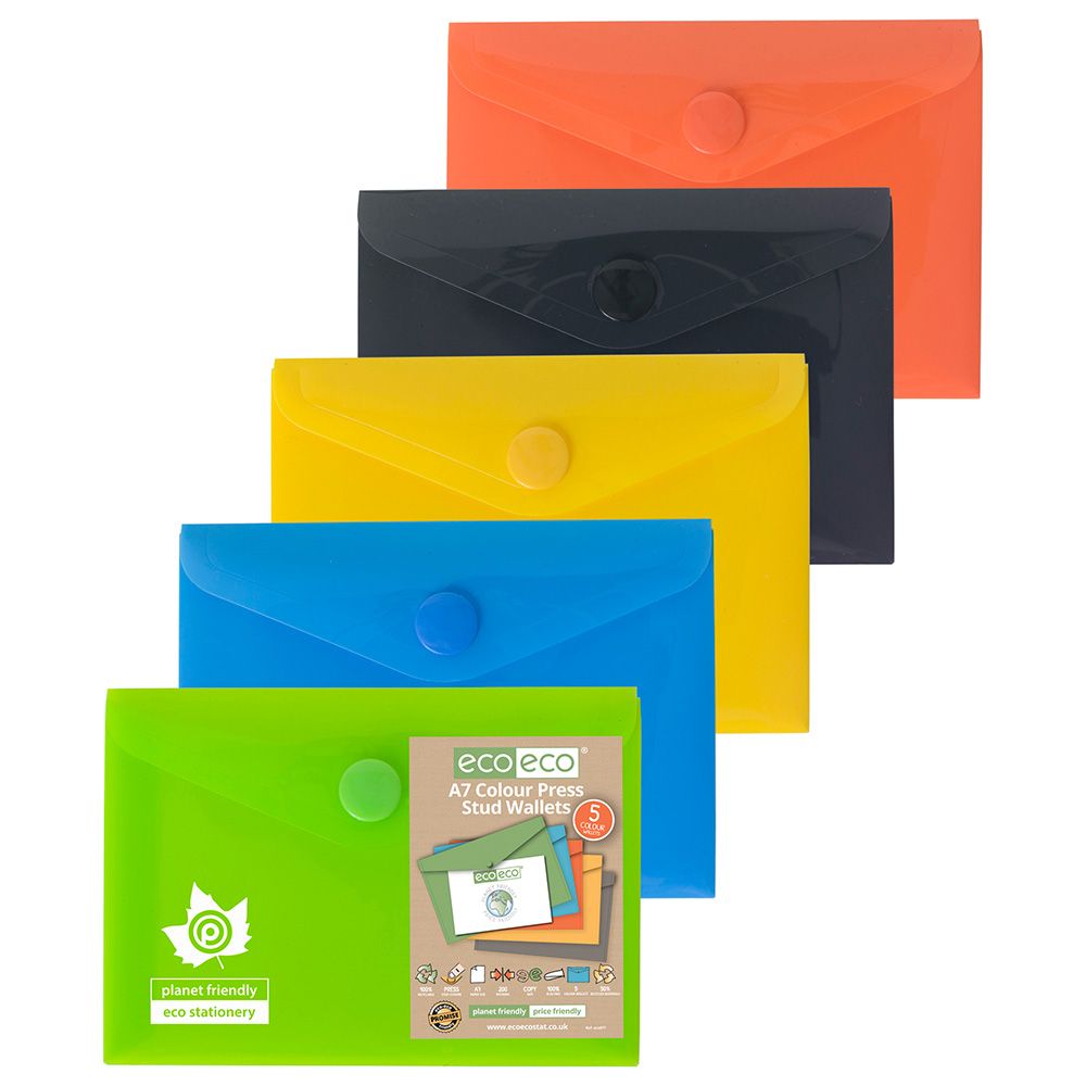 Eco-Eco A7 50  Recycled Press Stud Wallets